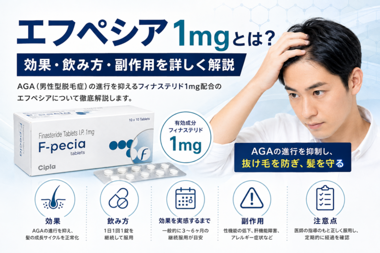 エフペシア1mgとは？効果・飲み方・副作用を詳しく解説